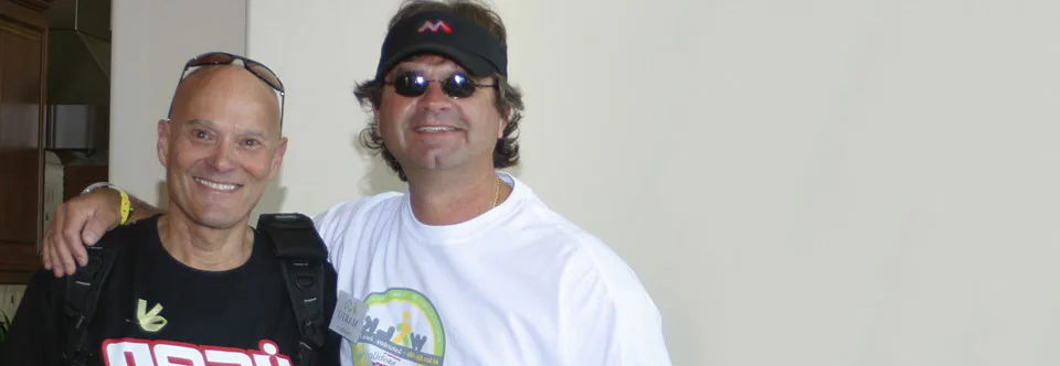 Mario Alvarez, Jr. with his father