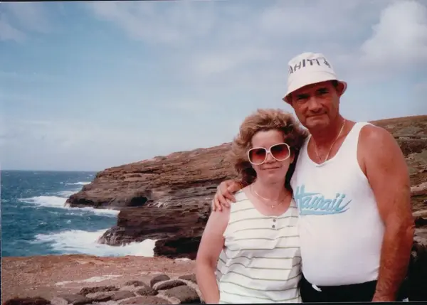 Mario R. Alvarez, Sr. on a seaside cliff