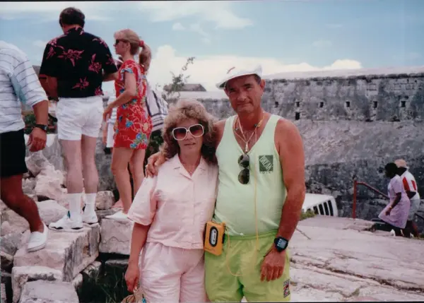 Mario R. Alvarez, Sr. at an old stone fort